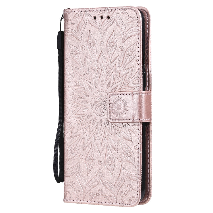 For OnePlus 9 Sun Embossing Pattern Horizontal Flip Leather Case with Card Slot & Holder & Wallet & Lanyard