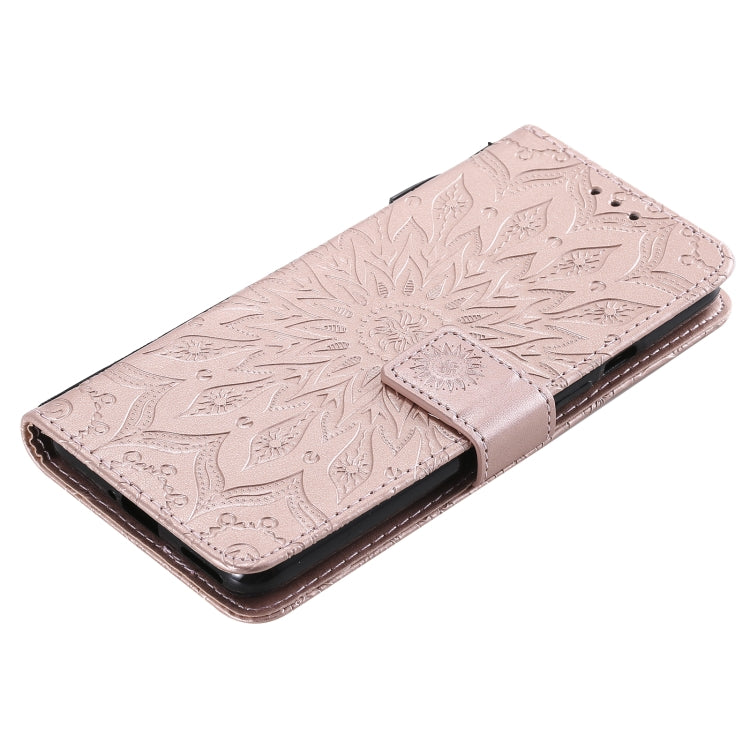For OnePlus 9 Sun Embossing Pattern Horizontal Flip Leather Case with Card Slot & Holder & Wallet & Lanyard