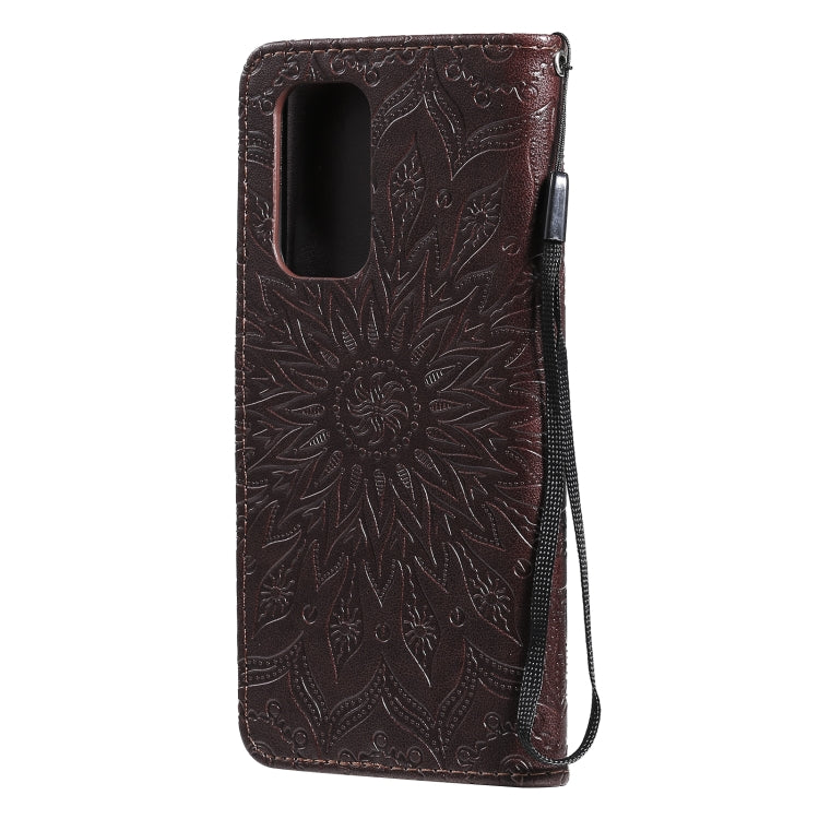 For OnePlus 9 Sun Embossing Pattern Horizontal Flip Leather Case with Card Slot & Holder & Wallet & Lanyard