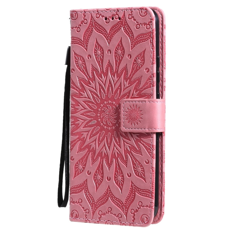 For OPPO Realme C20 / C21 Sun Embossing Pattern Horizontal Flip Leather Case with Card Slot & Holder & Wallet & Lanyard