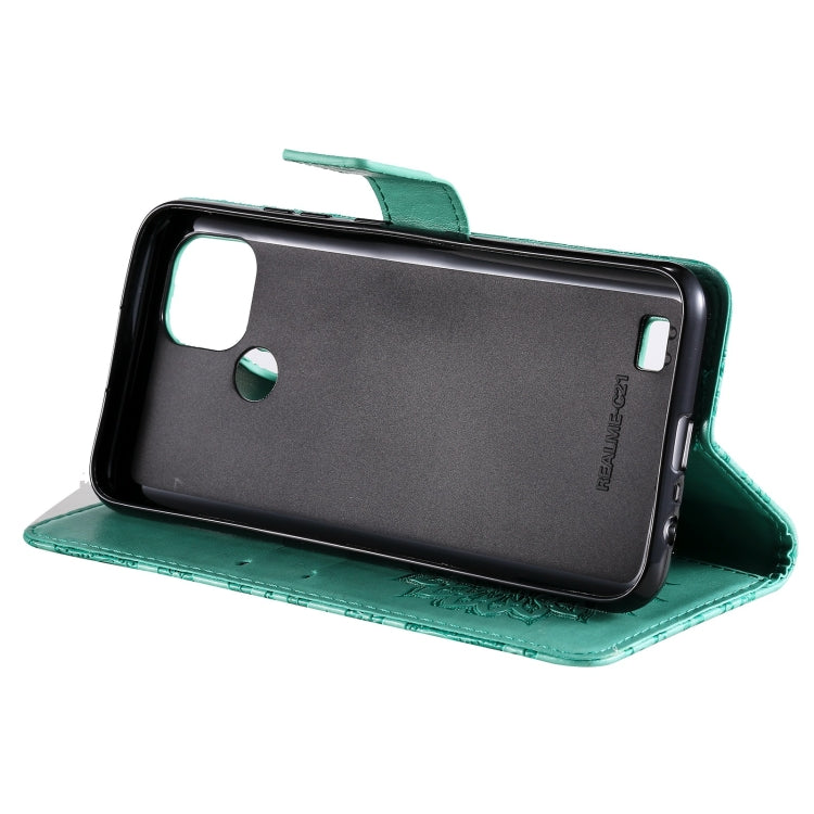 For OPPO Realme C20 / C21 Sun Embossing Pattern Horizontal Flip Leather Case with Card Slot & Holder & Wallet & Lanyard