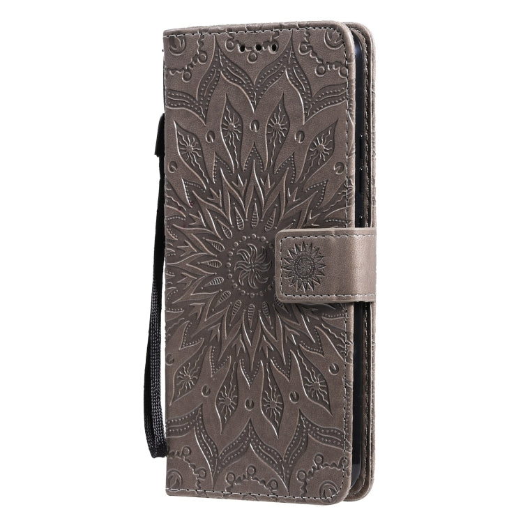 For OPPO Realme C20 / C21 Sun Embossing Pattern Horizontal Flip Leather Case with Card Slot & Holder & Wallet & Lanyard