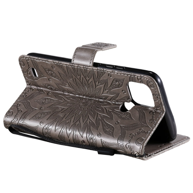 For OPPO Realme C20 / C21 Sun Embossing Pattern Horizontal Flip Leather Case with Card Slot & Holder & Wallet & Lanyard