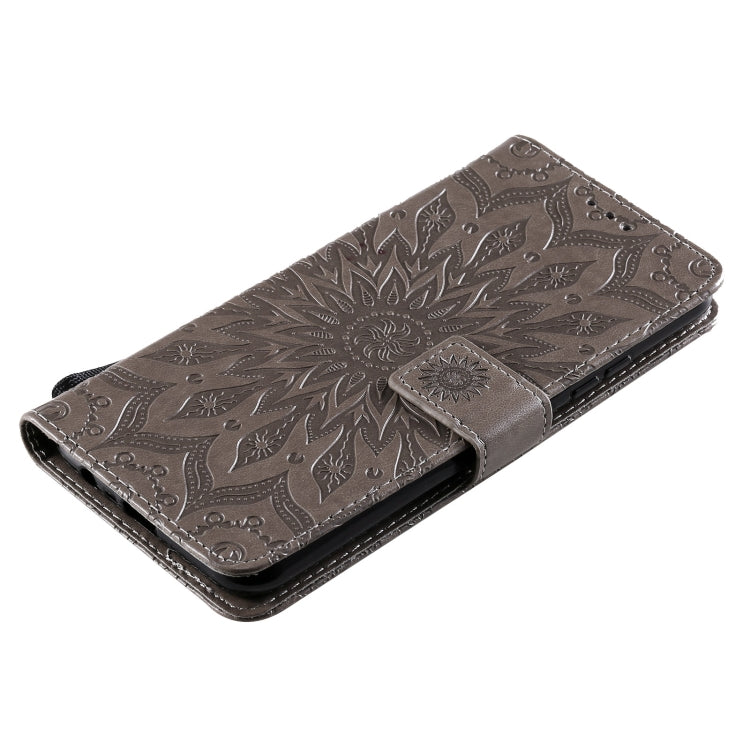 For OPPO Realme C20 / C21 Sun Embossing Pattern Horizontal Flip Leather Case with Card Slot & Holder & Wallet & Lanyard