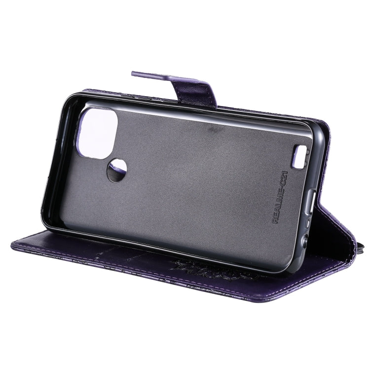 For OPPO Realme C20 / C21 Sun Embossing Pattern Horizontal Flip Leather Case with Card Slot & Holder & Wallet & Lanyard