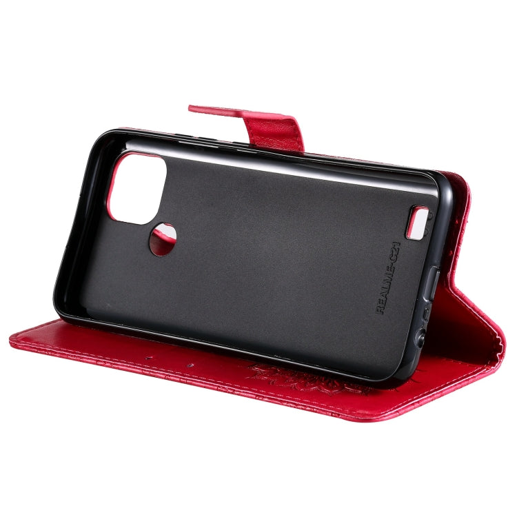 For OPPO Realme C20 / C21 Sun Embossing Pattern Horizontal Flip Leather Case with Card Slot & Holder & Wallet & Lanyard