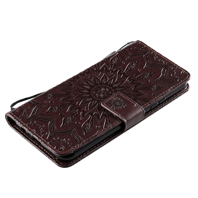 For OPPO Realme C20 / C21 Sun Embossing Pattern Horizontal Flip Leather Case with Card Slot & Holder & Wallet & Lanyard