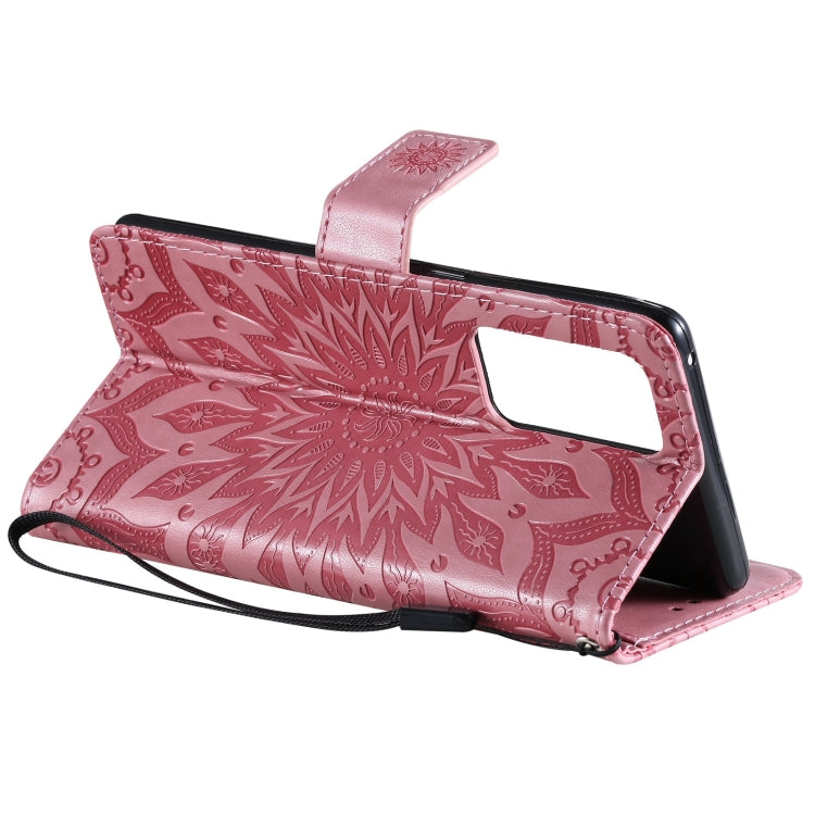 For OPPO Reno6 Pro+ 5G Sun Embossing Pattern Horizontal Flip Leather Case with Card Slot & Holder & Wallet & Lanyard