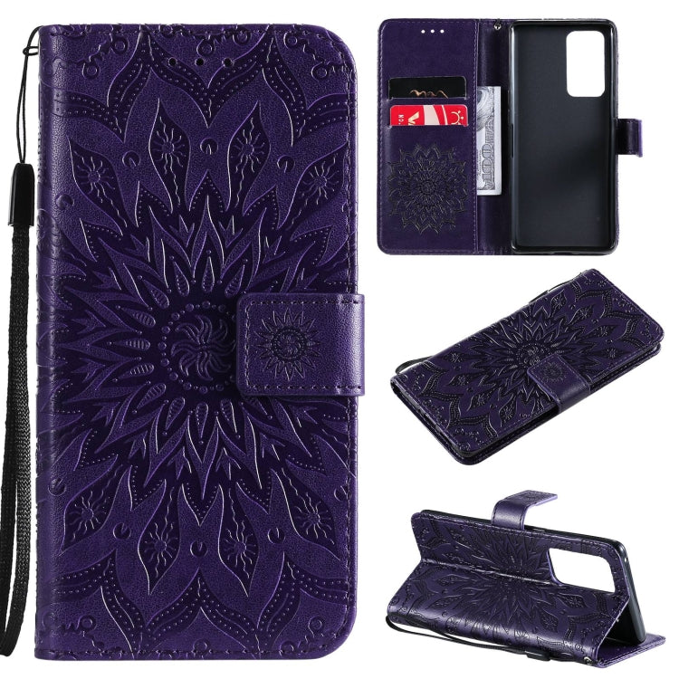 For OPPO Reno6 Pro+ 5G Sun Embossing Pattern Horizontal Flip Leather Case with Card Slot & Holder & Wallet & Lanyard