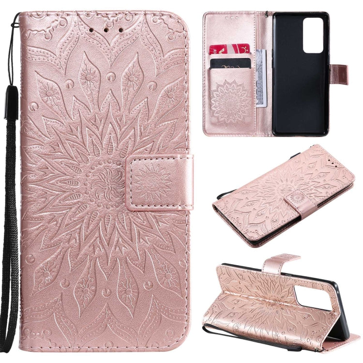 For OPPO Reno6 Pro+ 5G Sun Embossing Pattern Horizontal Flip Leather Case with Card Slot & Holder & Wallet & Lanyard