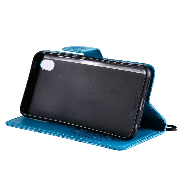 For vivo Y1s / Y90 / Y91C Sun Embossing Pattern Horizontal Flip Leather Case with Card Slot & Holder & Wallet & Lanyard