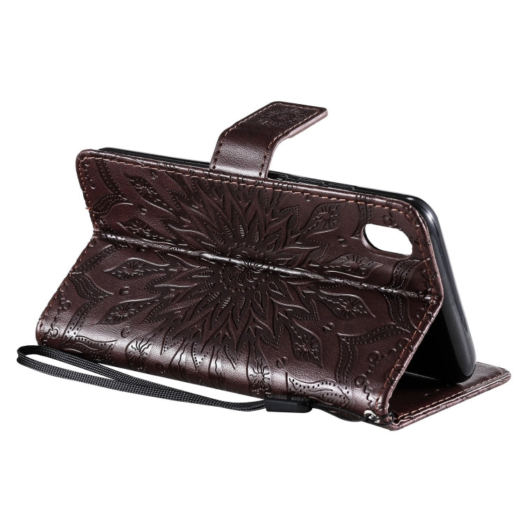 For vivo Y1s / Y90 / Y91C Sun Embossing Pattern Horizontal Flip Leather Case with Card Slot & Holder & Wallet & Lanyard