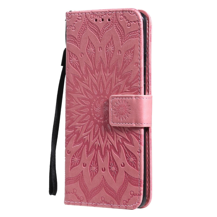 For Huawei P50 Pro Sun Embossing Pattern Horizontal Flip Leather Case with Card Slot & Holder & Wallet & Lanyard