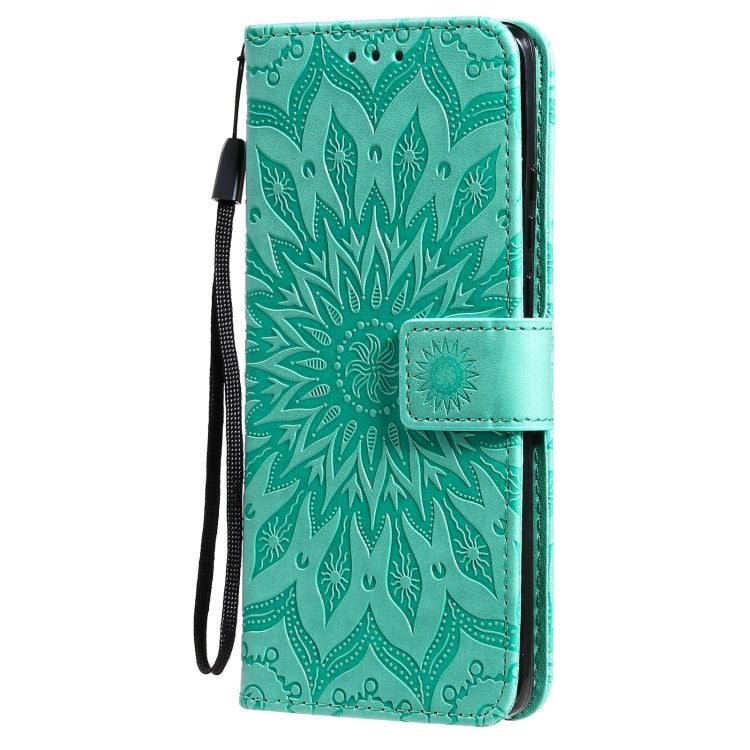 For Huawei P50 Pro Sun Embossing Pattern Horizontal Flip Leather Case with Card Slot & Holder & Wallet & Lanyard