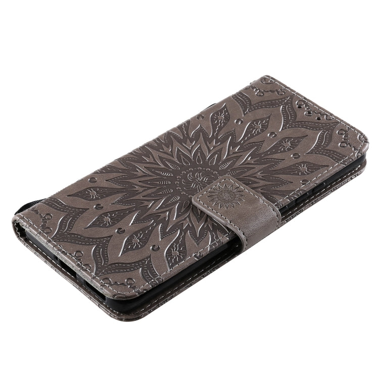 For Huawei P50 Pro Sun Embossing Pattern Horizontal Flip Leather Case with Card Slot & Holder & Wallet & Lanyard