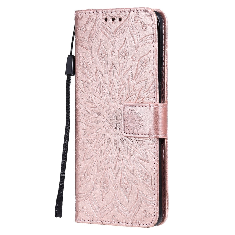 For Huawei P50 Pro Sun Embossing Pattern Horizontal Flip Leather Case with Card Slot & Holder & Wallet & Lanyard