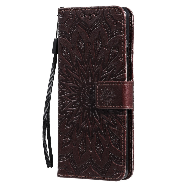 For Huawei P50 Pro Sun Embossing Pattern Horizontal Flip Leather Case with Card Slot & Holder & Wallet & Lanyard