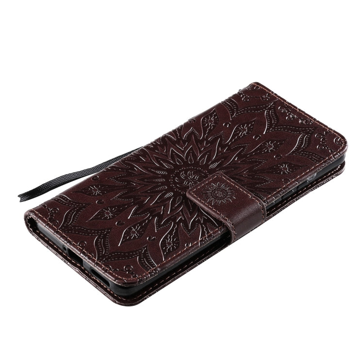 For Huawei P50 Pro Sun Embossing Pattern Horizontal Flip Leather Case with Card Slot & Holder & Wallet & Lanyard