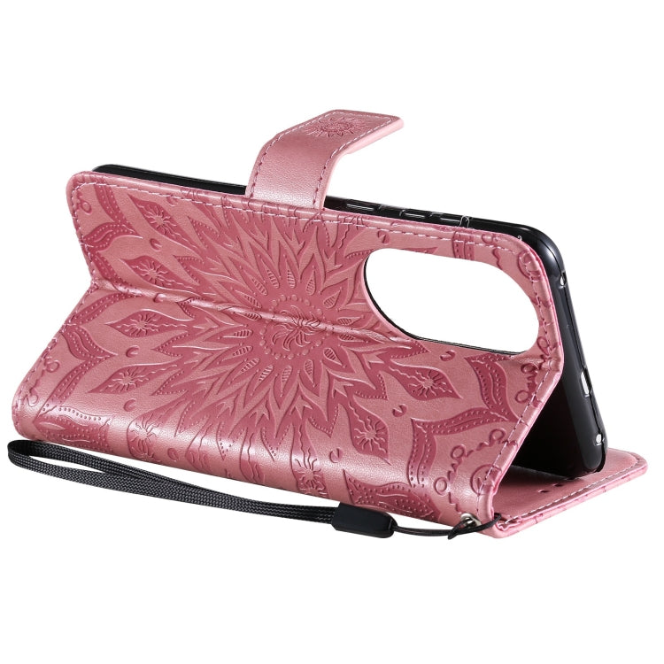 For Huawei P50 Sun Embossing Pattern Horizontal Flip Leather Case with Card Slot & Holder & Wallet & Lanyard