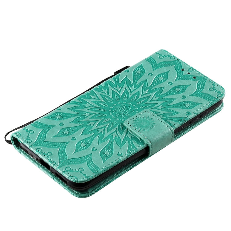 For Huawei P50 Sun Embossing Pattern Horizontal Flip Leather Case with Card Slot & Holder & Wallet & Lanyard