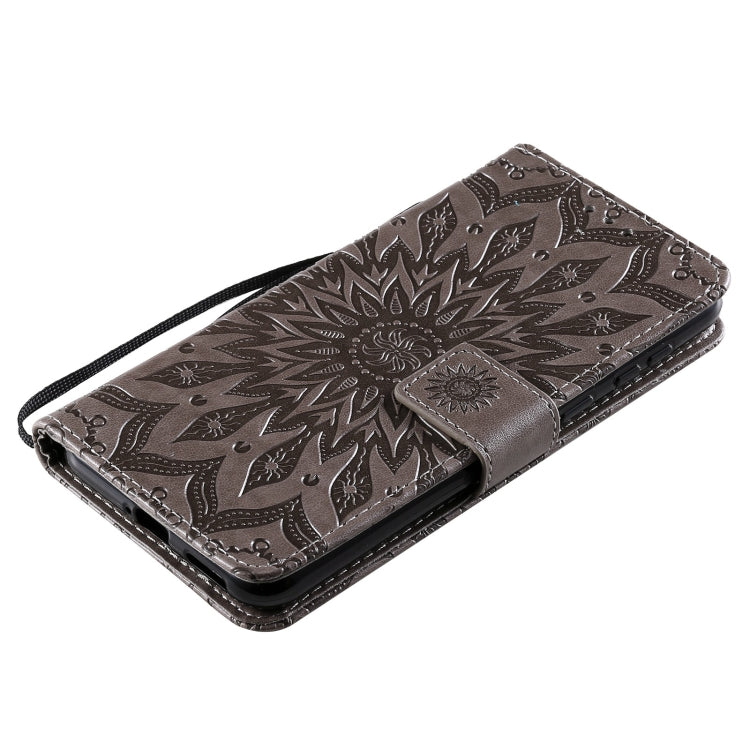 For Huawei P50 Sun Embossing Pattern Horizontal Flip Leather Case with Card Slot & Holder & Wallet & Lanyard