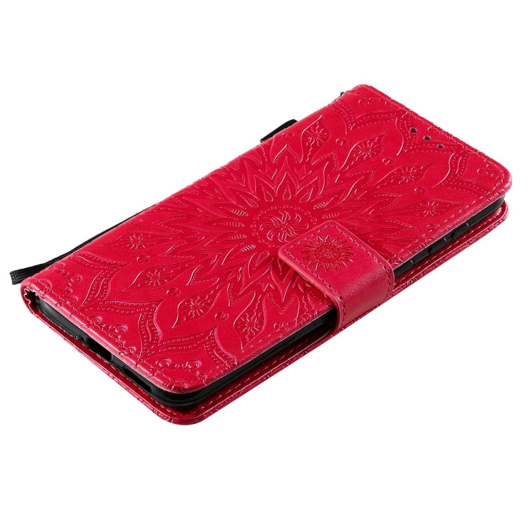 For Huawei P50 Sun Embossing Pattern Horizontal Flip Leather Case with Card Slot & Holder & Wallet & Lanyard