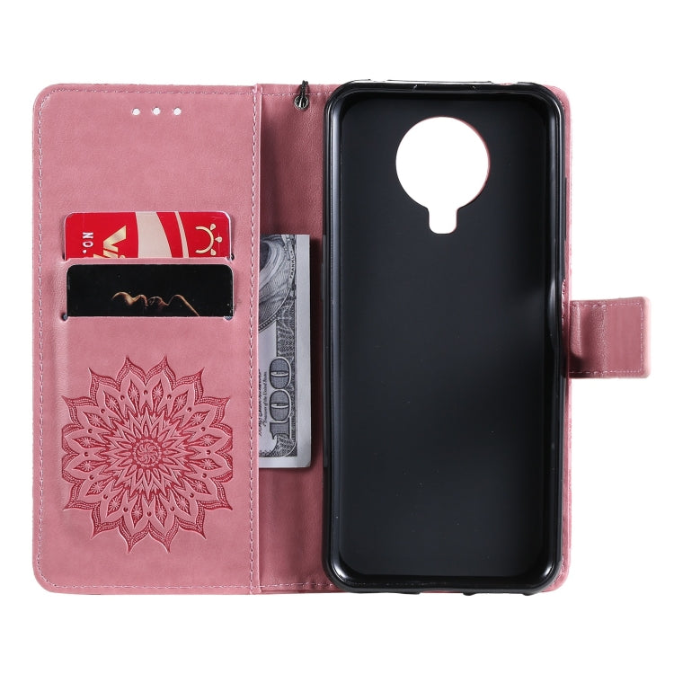 For Nokia 6.3 / G20 / G10 Sun Embossing Pattern Horizontal Flip Leather Case with Card Slot & Holder & Wallet & Lanyard