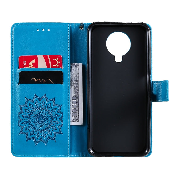For Nokia 6.3 / G20 / G10 Sun Embossing Pattern Horizontal Flip Leather Case with Card Slot & Holder & Wallet & Lanyard