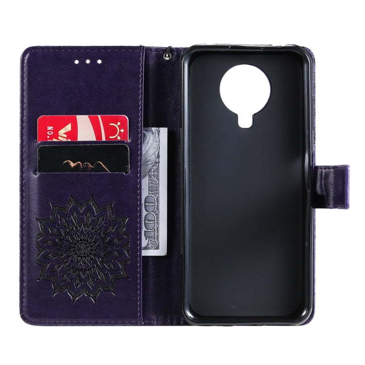 For Nokia 6.3 / G20 / G10 Sun Embossing Pattern Horizontal Flip Leather Case with Card Slot & Holder & Wallet & Lanyard