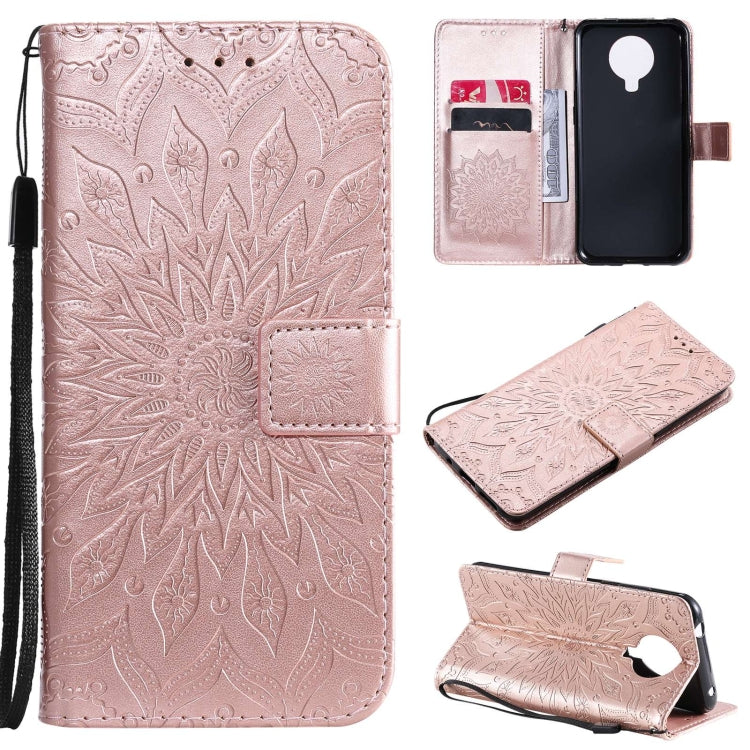 For Nokia 6.3 / G20 / G10 Sun Embossing Pattern Horizontal Flip Leather Case with Card Slot & Holder & Wallet & Lanyard
