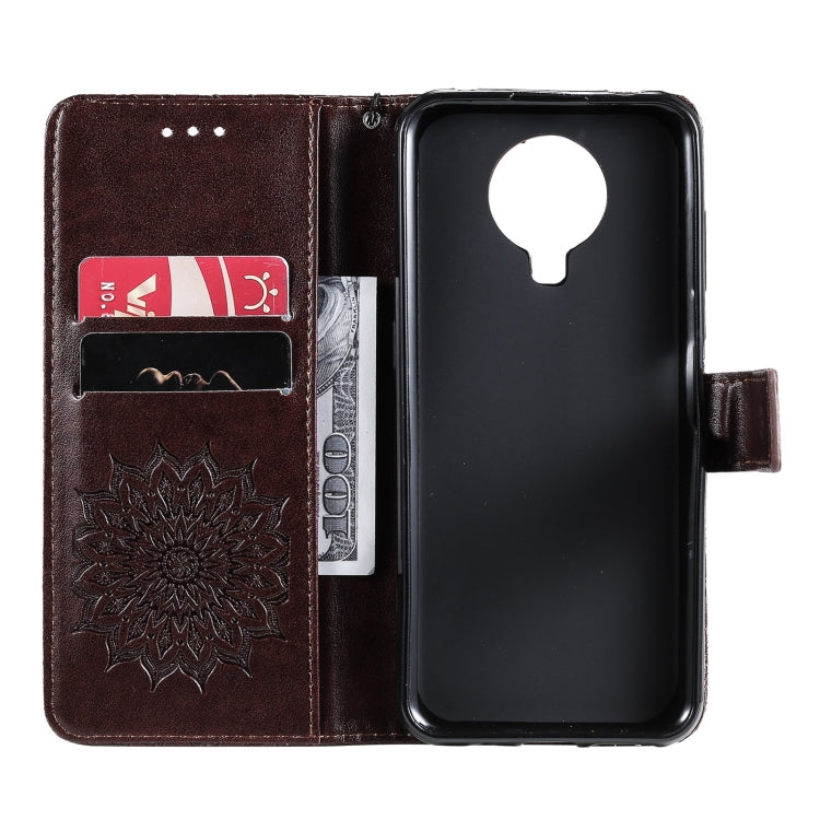 For Nokia 6.3 / G20 / G10 Sun Embossing Pattern Horizontal Flip Leather Case with Card Slot & Holder & Wallet & Lanyard