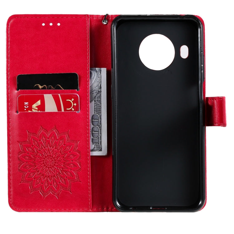 For Nokia X20 / X10 Sun Embossing Pattern Horizontal Flip Leather Case with Card Slot & Holder & Wallet & Lanyard