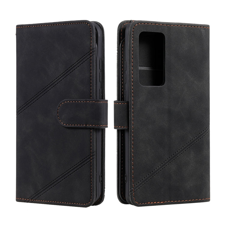 For Huawei P40 Pro Skin Feel Business Horizontal Flip PU Leather Case with Holder & Multi-Card Slots & Wallet & Lanyard & Photo Frame