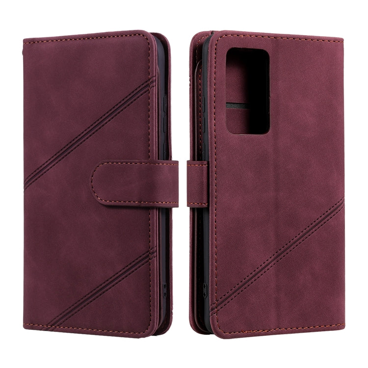 For Huawei P40 Pro Skin Feel Business Horizontal Flip PU Leather Case with Holder & Multi-Card Slots & Wallet & Lanyard & Photo Frame
