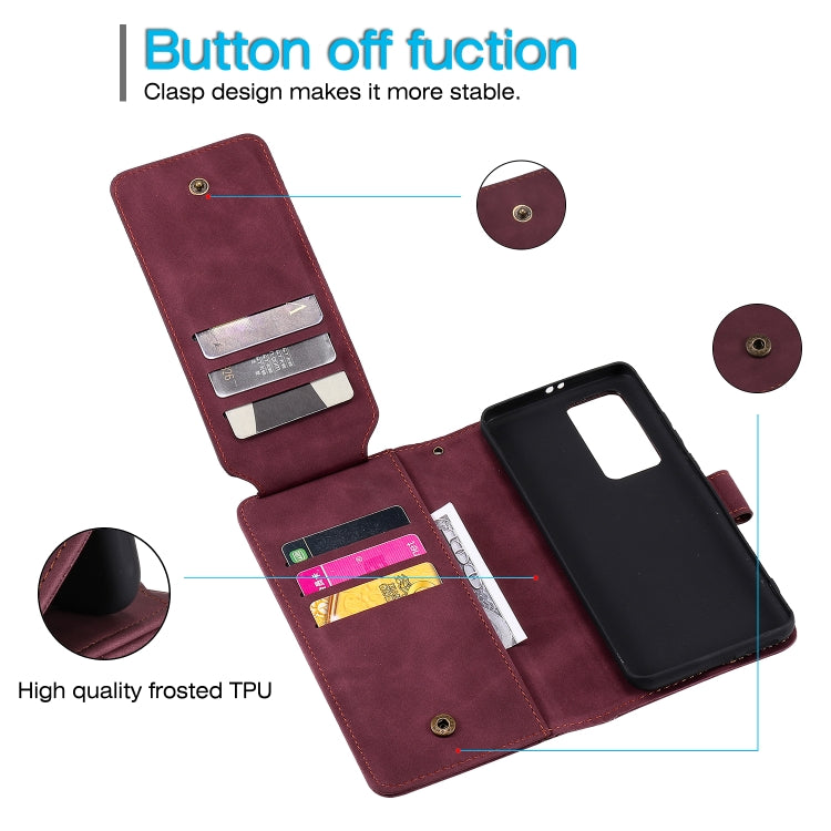 For Huawei P40 Pro Skin Feel Business Horizontal Flip PU Leather Case with Holder & Multi-Card Slots & Wallet & Lanyard & Photo Frame