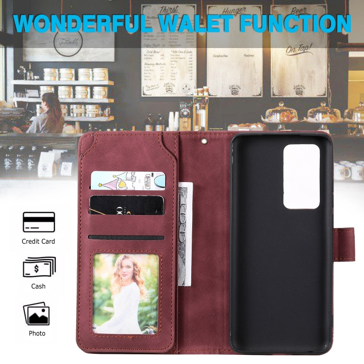 For Huawei P40 Pro Skin Feel Business Horizontal Flip PU Leather Case with Holder & Multi-Card Slots & Wallet & Lanyard & Photo Frame