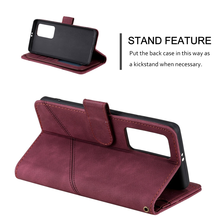 For Huawei P40 Pro Skin Feel Business Horizontal Flip PU Leather Case with Holder & Multi-Card Slots & Wallet & Lanyard & Photo Frame