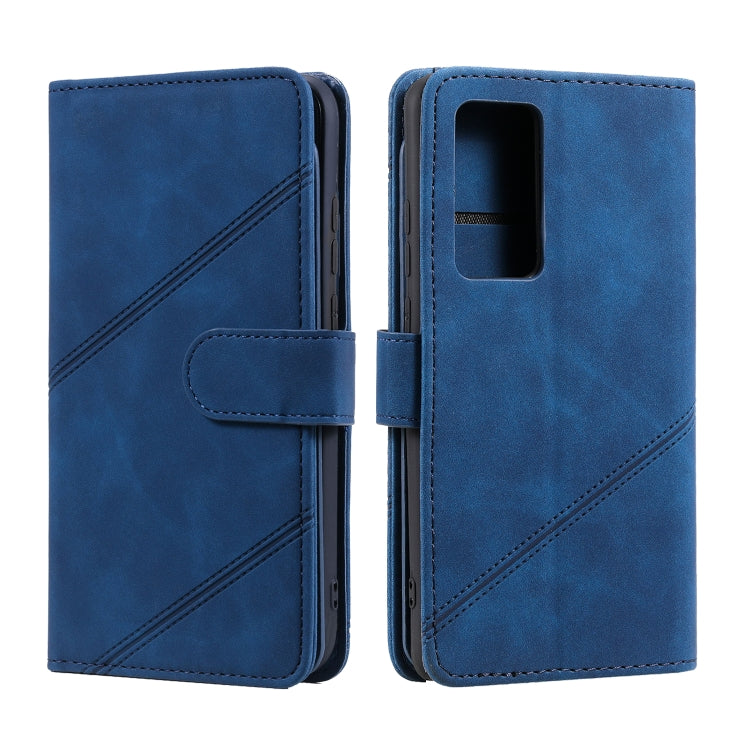 For Huawei P40 Pro Skin Feel Business Horizontal Flip PU Leather Case with Holder & Multi-Card Slots & Wallet & Lanyard & Photo Frame