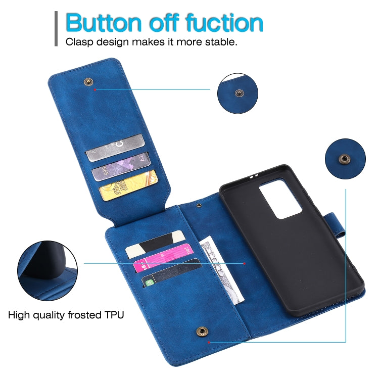 For Huawei P40 Pro Skin Feel Business Horizontal Flip PU Leather Case with Holder & Multi-Card Slots & Wallet & Lanyard & Photo Frame
