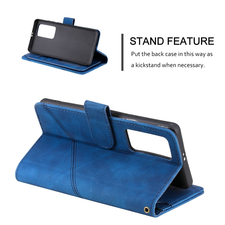 For Huawei P40 Pro Skin Feel Business Horizontal Flip PU Leather Case with Holder & Multi-Card Slots & Wallet & Lanyard & Photo Frame