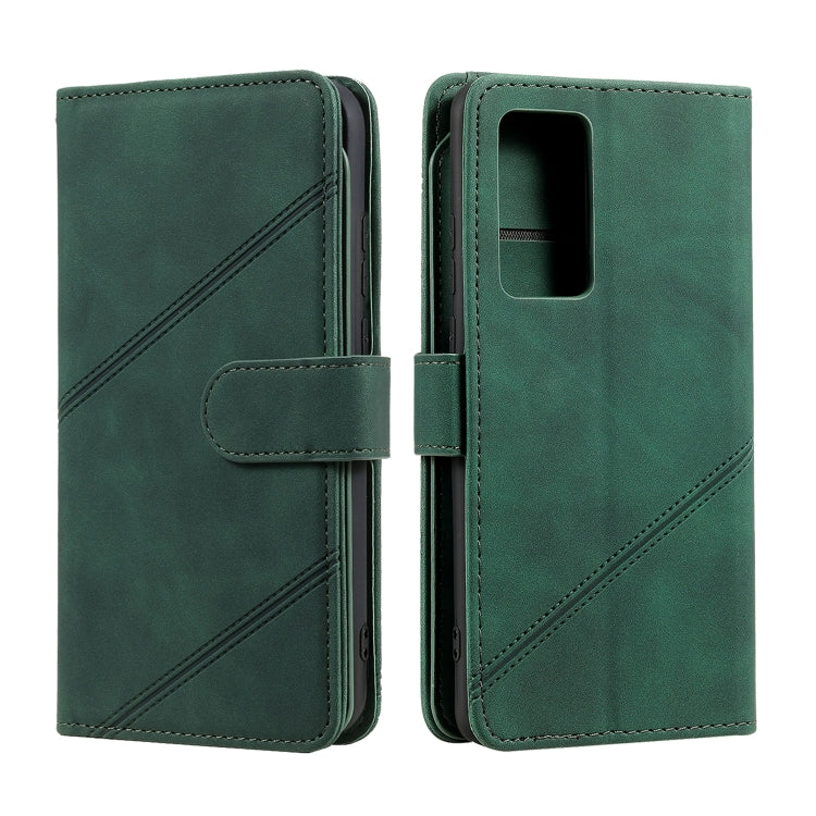 For Huawei P40 Pro Skin Feel Business Horizontal Flip PU Leather Case with Holder & Multi-Card Slots & Wallet & Lanyard & Photo Frame