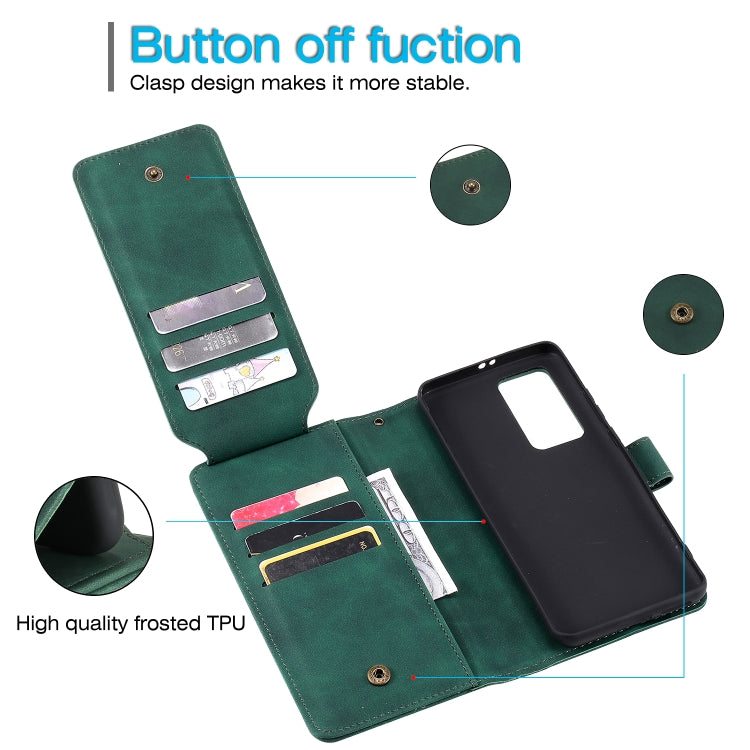 For Huawei P40 Pro Skin Feel Business Horizontal Flip PU Leather Case with Holder & Multi-Card Slots & Wallet & Lanyard & Photo Frame