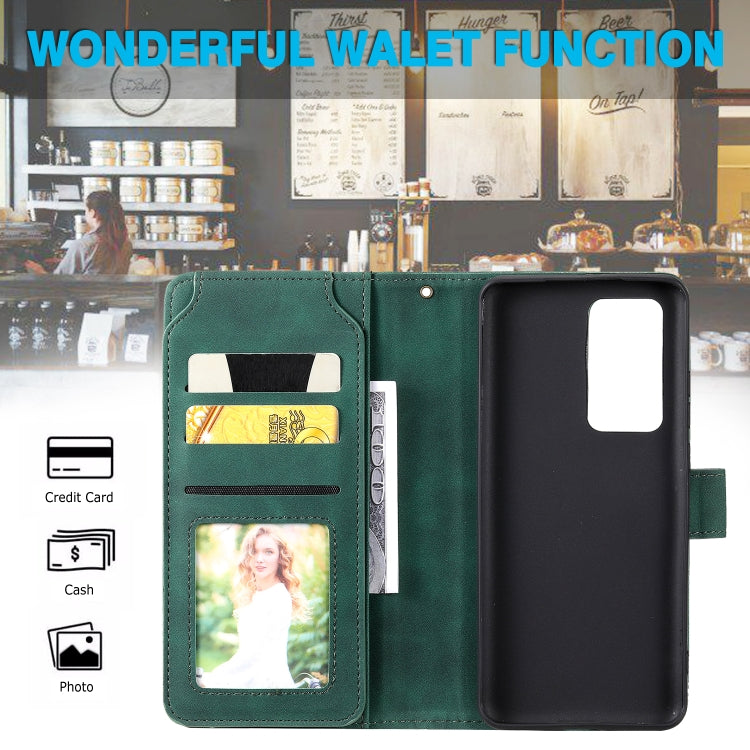 For Huawei P40 Pro Skin Feel Business Horizontal Flip PU Leather Case with Holder & Multi-Card Slots & Wallet & Lanyard & Photo Frame