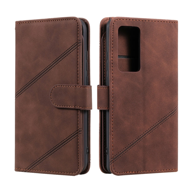 For Huawei P40 Pro Skin Feel Business Horizontal Flip PU Leather Case with Holder & Multi-Card Slots & Wallet & Lanyard & Photo Frame