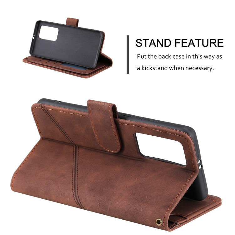 For Huawei P40 Pro Skin Feel Business Horizontal Flip PU Leather Case with Holder & Multi-Card Slots & Wallet & Lanyard & Photo Frame