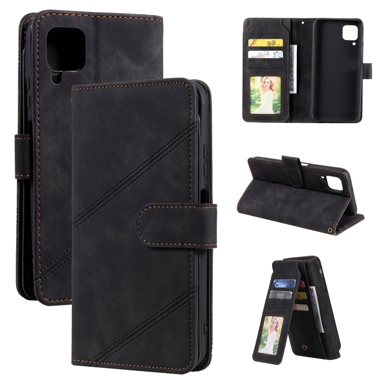 For Huawei P40 Lite Skin Feel Business Horizontal Flip PU Leather Case with Holder & Multi-Card Slots & Wallet & Lanyard & Photo Frame