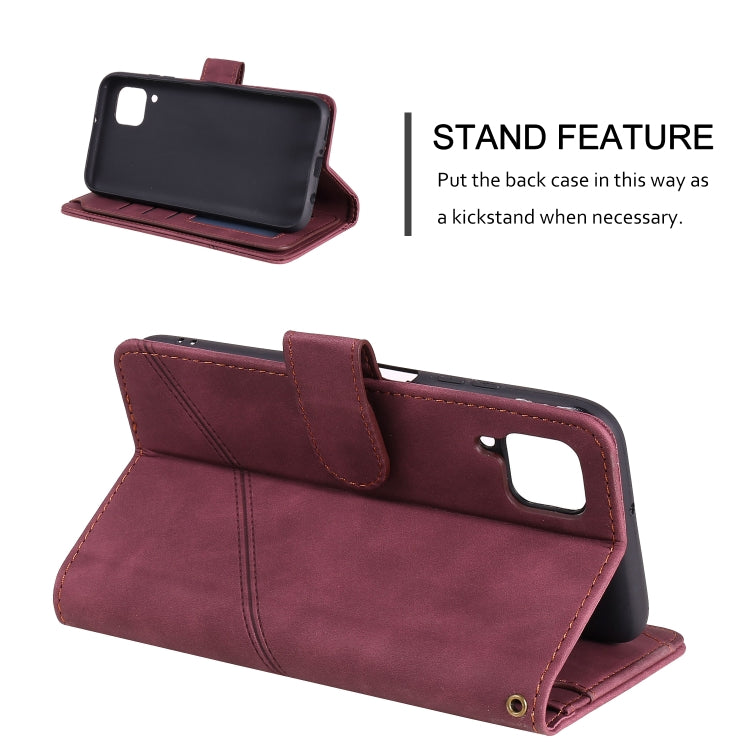 For Huawei P40 Lite Skin Feel Business Horizontal Flip PU Leather Case with Holder & Multi-Card Slots & Wallet & Lanyard & Photo Frame