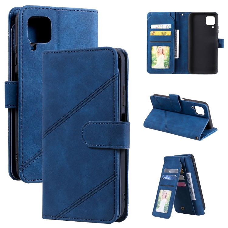 For Huawei P40 Lite Skin Feel Business Horizontal Flip PU Leather Case with Holder & Multi-Card Slots & Wallet & Lanyard & Photo Frame