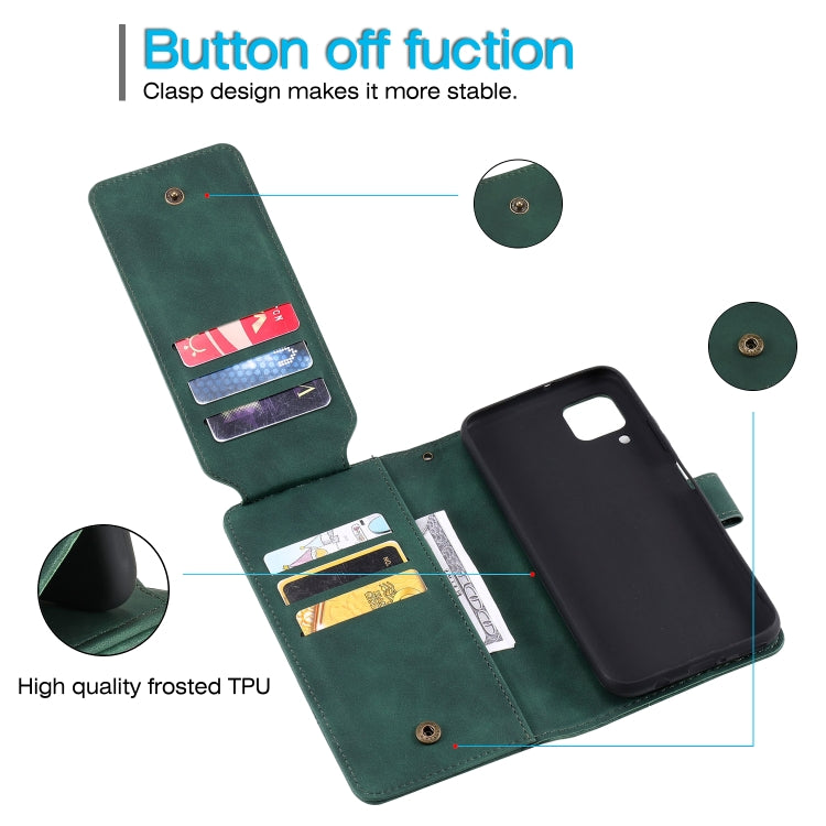 For Huawei P40 Lite Skin Feel Business Horizontal Flip PU Leather Case with Holder & Multi-Card Slots & Wallet & Lanyard & Photo Frame