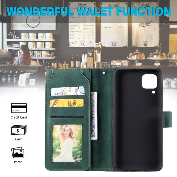 For Huawei P40 Lite Skin Feel Business Horizontal Flip PU Leather Case with Holder & Multi-Card Slots & Wallet & Lanyard & Photo Frame